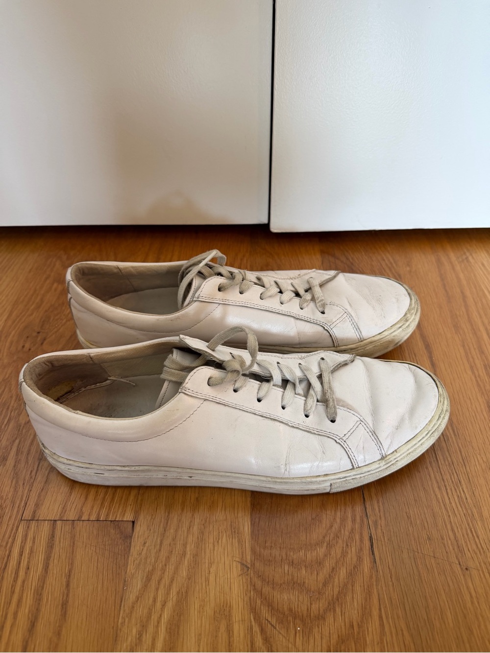 Men's White Leather Sneakers